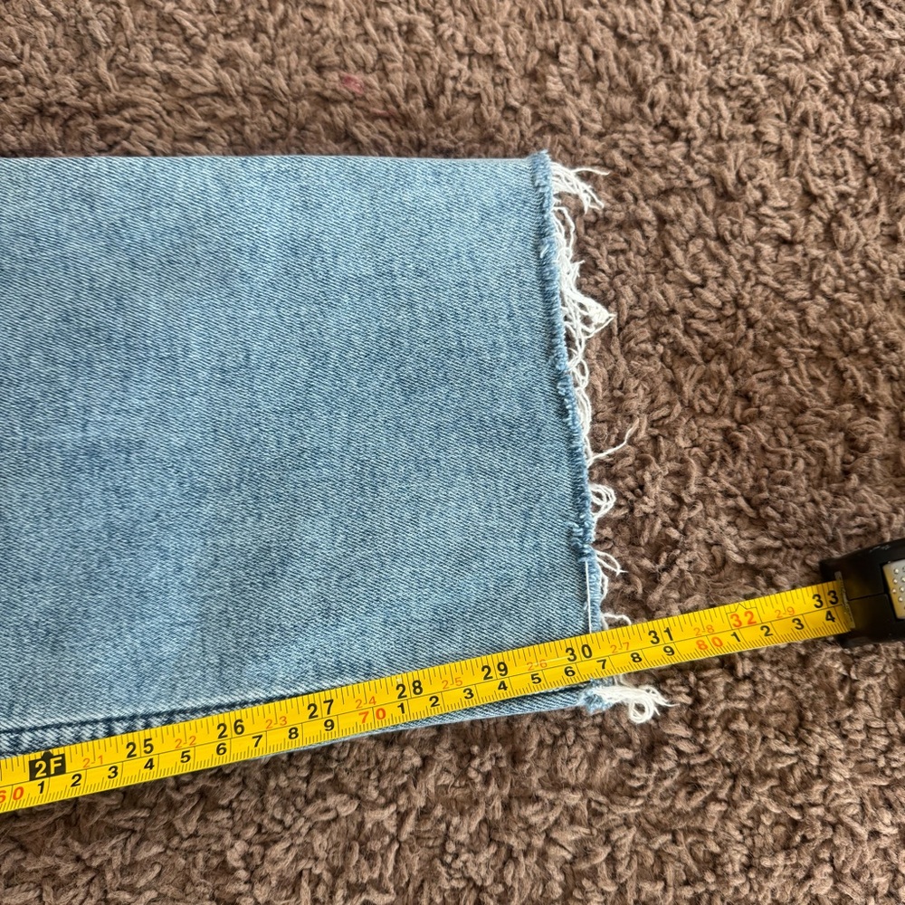 Mavi High Rise Straight Leg Jeans Raw Hem Organic Cotton Stretch 30 x 30 $128 - Picture 13 of 13